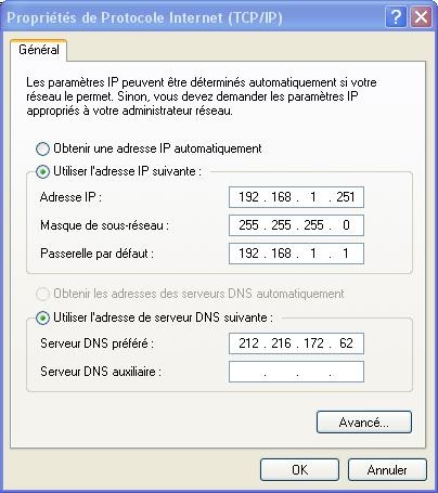 adresse ip fixe alice