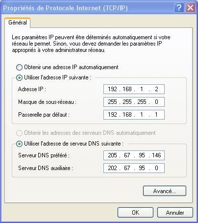 adresse ip fixe AOL