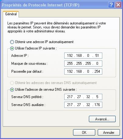 Adresse IP FIXE FREE