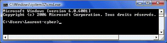 fenêtre d'invite de commande