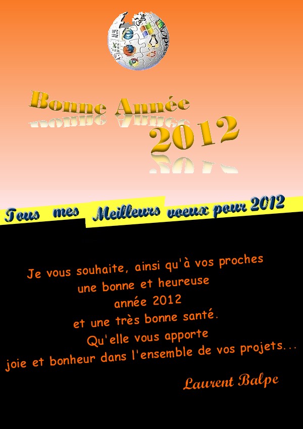 Tous mes meilleurs voeux pour 2012