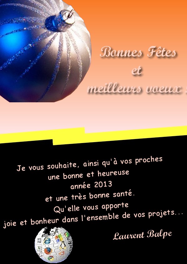 Tous mes meilleurs voeux et bonne ann�e