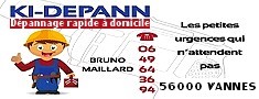 Ki-dépann : dépannage rapide à domicile, plomberie, électicité. vannes, auray, séné